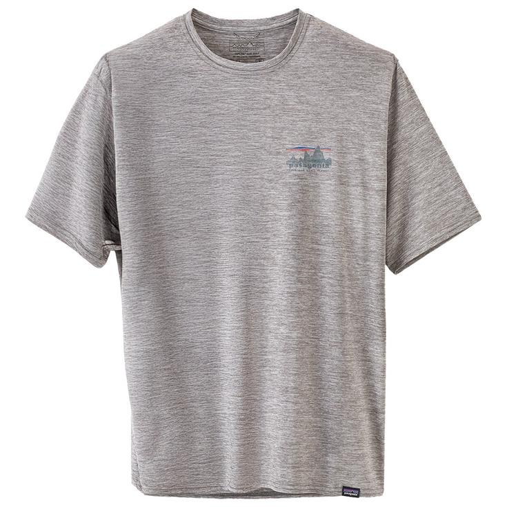 Patagonia Tee-shirt de rando M's Cap Cool Daily Graphic 73 Skyline Feather Grey Présentation