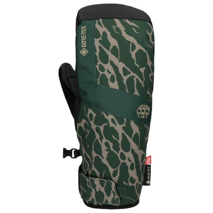 686 Mitten Gore-tex Linear Under Cuff Mitt Moss Green Facture Overview