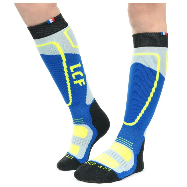 La Chaussette de France Calze Grom's Bleu Jaune Presentazione