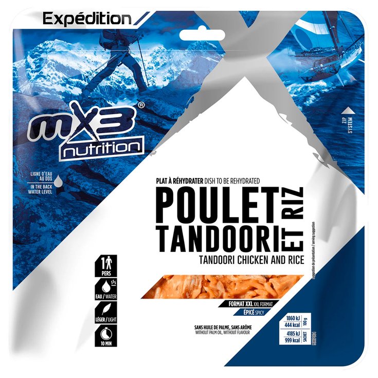MX3 Repas Lyophilisé Poulet Tandoori & Riz Présentation