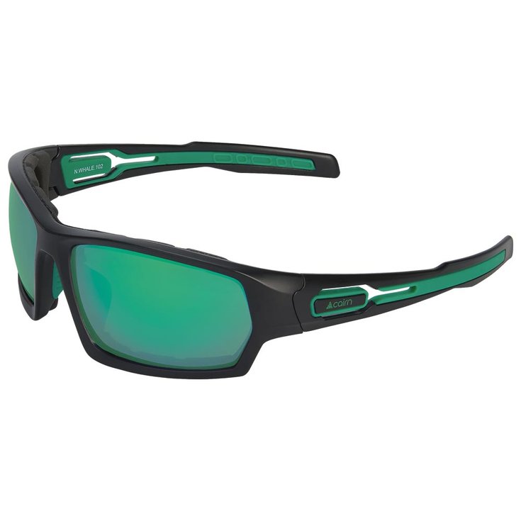 Cairn Sunglasses Whale Mat Black Vivid Green Overview