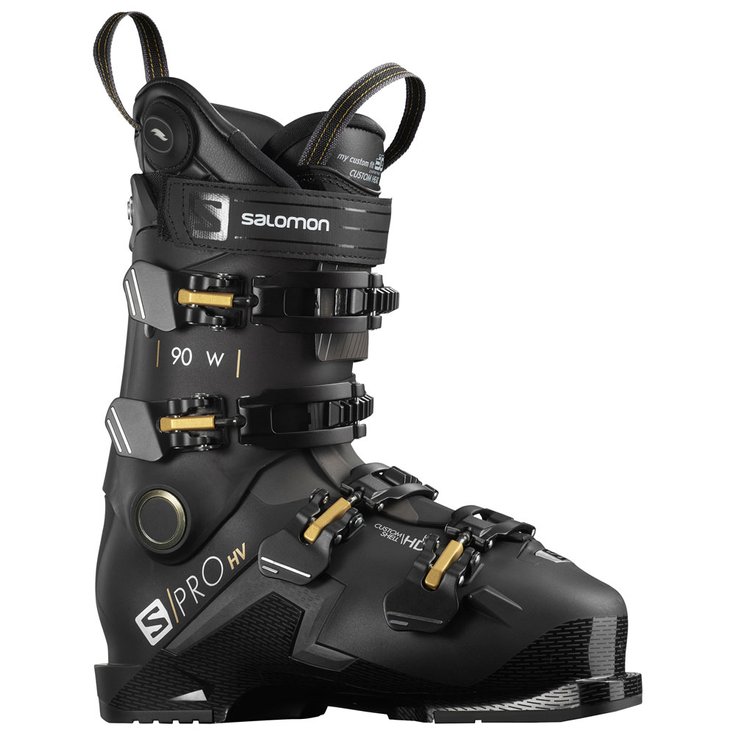 Salomon Chaussures de Ski S/pro Hv 90 W Custom Heat Black Belluga Golden Glaw Côté
