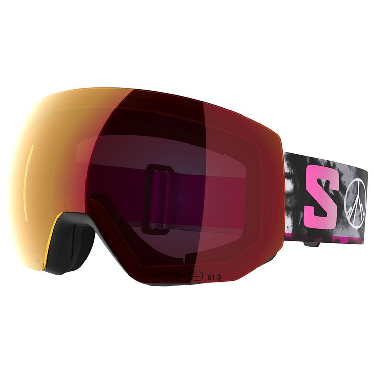 Salomon Máscaras Radium Pro Black Echo Sigma Photo Poppy Red Presentación