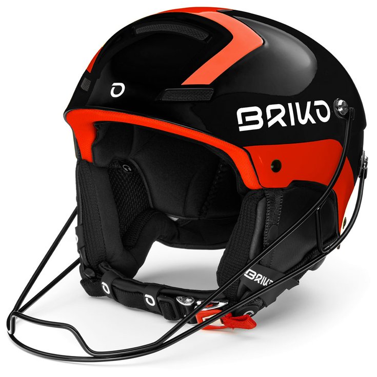 Briko Helmet Slalom Shiny Black Orange Fluo Overview