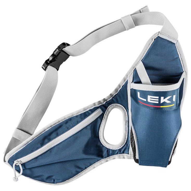 Leki Bottle Holder Drinkbelt Dark Denim Poppy Red Dawn Blue Overview