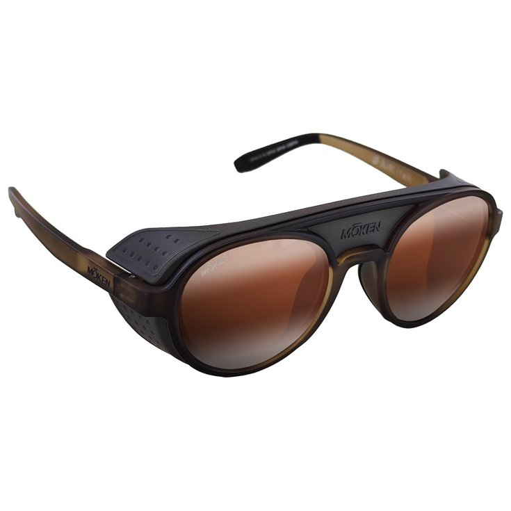 Moken Vision Sonnenbrille Hawkins Vintage Brown Brown Polarized Präsentation