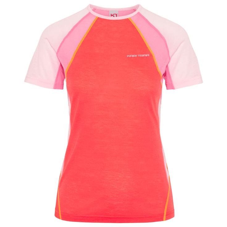 Kari Traa Tee-shirt de trail Alma Tee Shirt Light Red Présentation