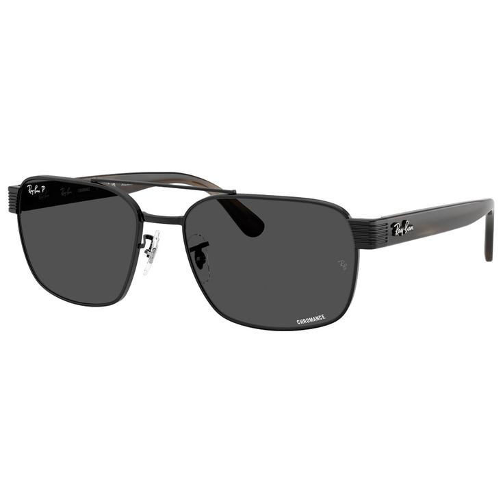 Ray Ban Zonnebrillen RB3751CH Polished Black Chromance Dark Grey Polar Voorstelling