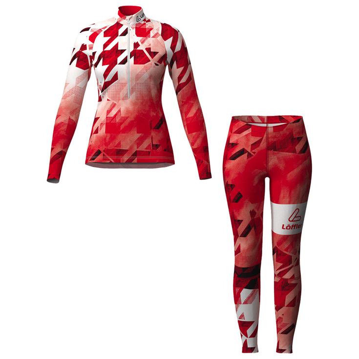 Loffler Tuta completa nordica W's Racesuit Worldcup 25 Red Presentazione