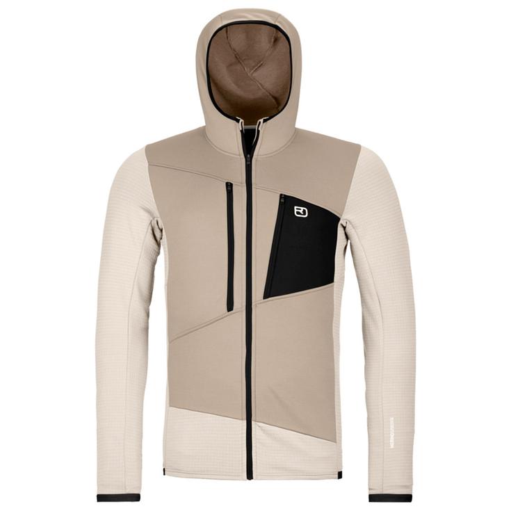 Ortovox Polaire Fleece Grid Hoody M White Chalk Présentation