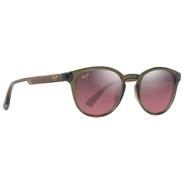 Maui Jim Lunettes de soleil Hiehie Shiny Trans Green MauiRose Minéral Superthin Présentation