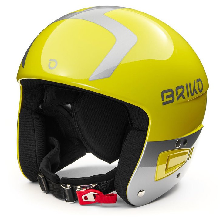 Briko Helmet Vulcano Fis 6.8 Junior Shiny Yellow Silver Overview
