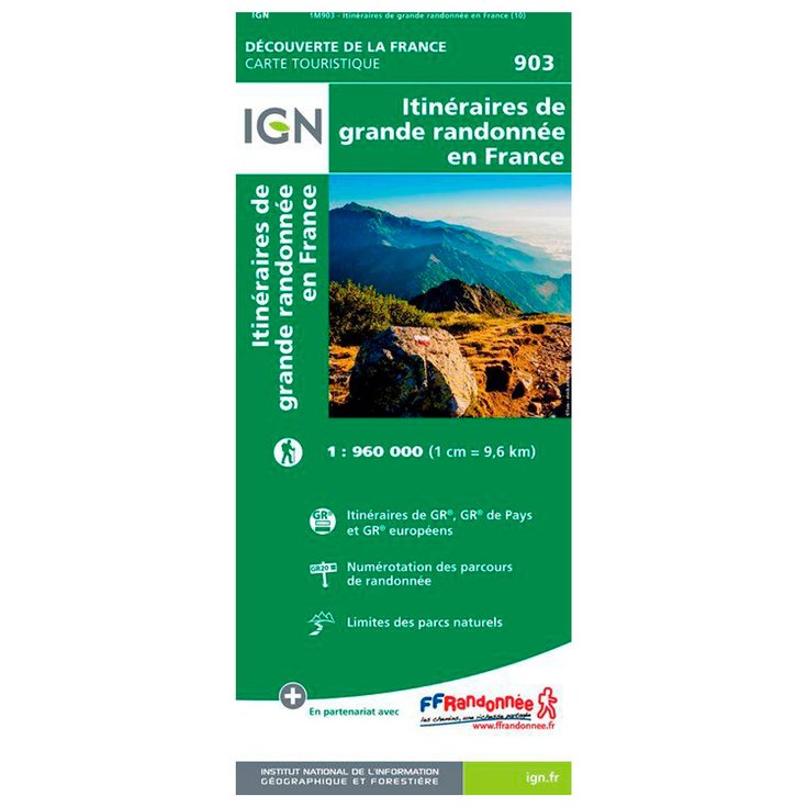 IGN Map 903 France Grandes Randonnees Overview