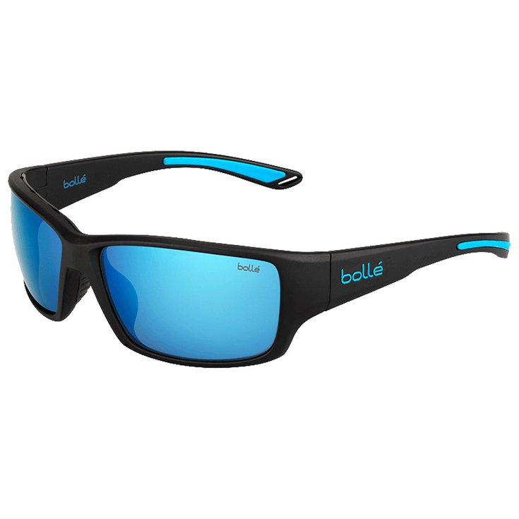 Bolle Sunglasses Kayman Matte Black Blue Polarized Offshore Blue Oleo Ar Overview