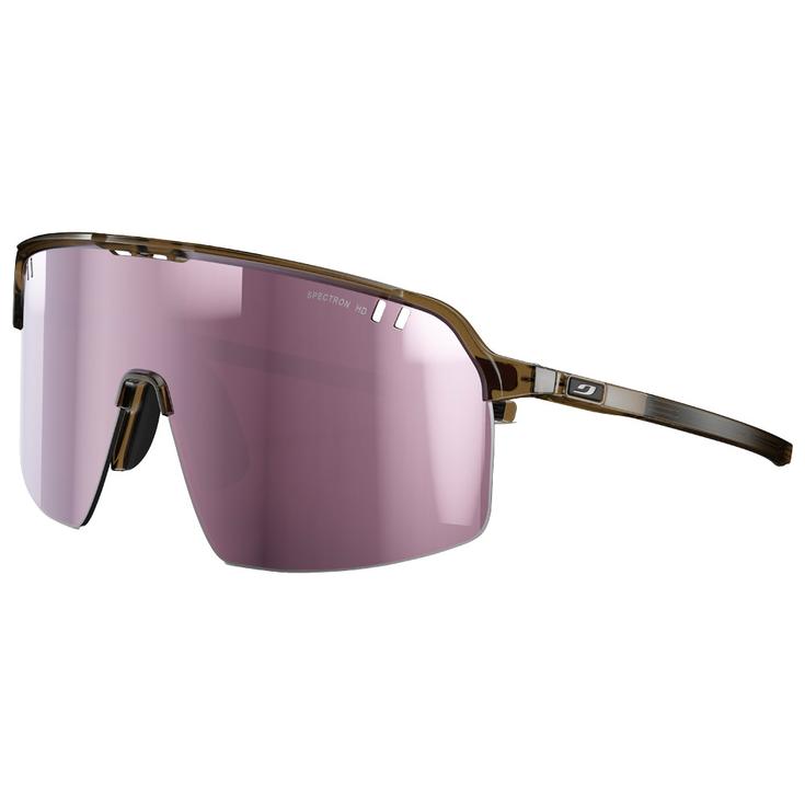 Julbo Lunettes de soleil Intensity Translucide Brillant Marron Noir Spectron Hd 3 Présentation