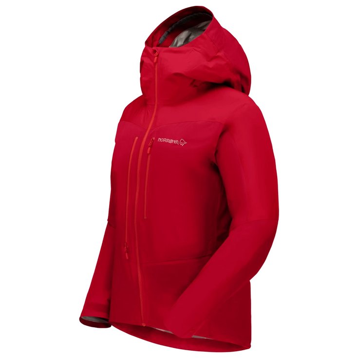 Norrona Mountaineering jacket Falketind Gore-Tex Paclite W's Jkt Jester Red True Red Overview