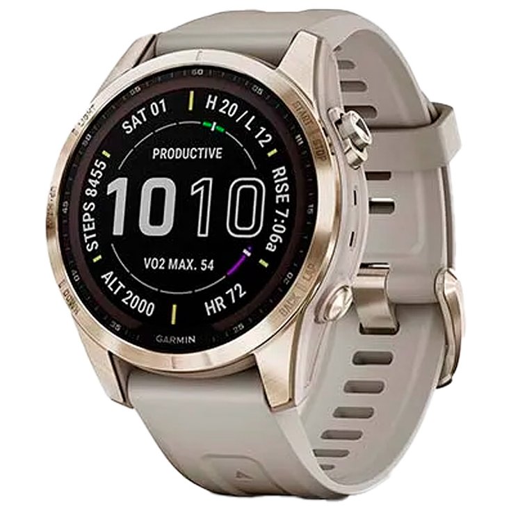Garmin GPS-Uhren Fenix 7S Sapphire Solar Edition Cream Light Gold Titan Präsentation