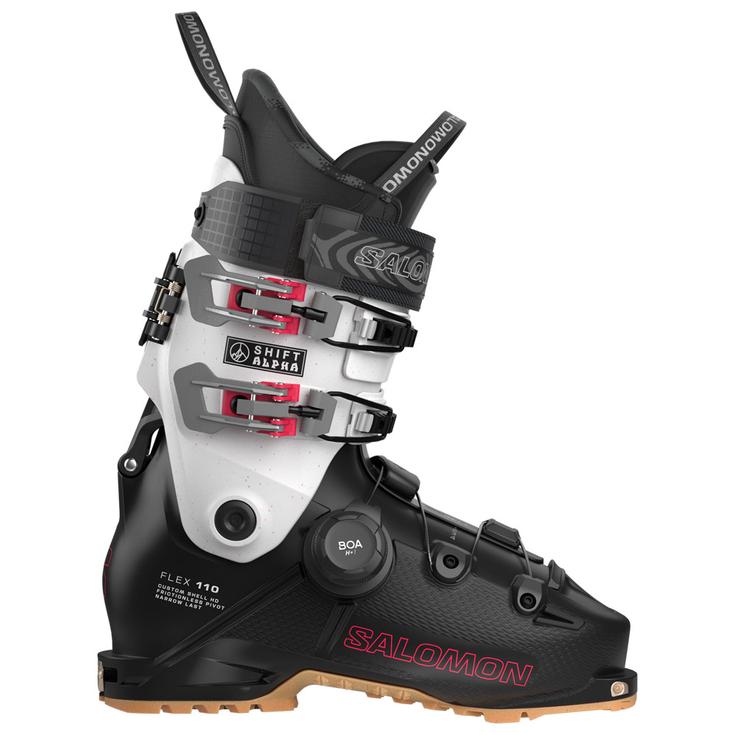 Salomon Chaussures de Ski Shift Alpha S Boa 110 Black Gray Aurora Raspberry Devant