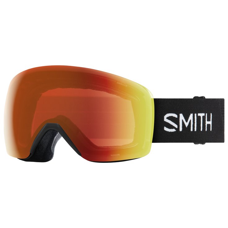 Smith Skibrille Skyline Black Chromapop Everyday Red Mirror Präsentation