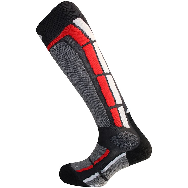 Monnet Chaussettes Backside Gris Rouge 