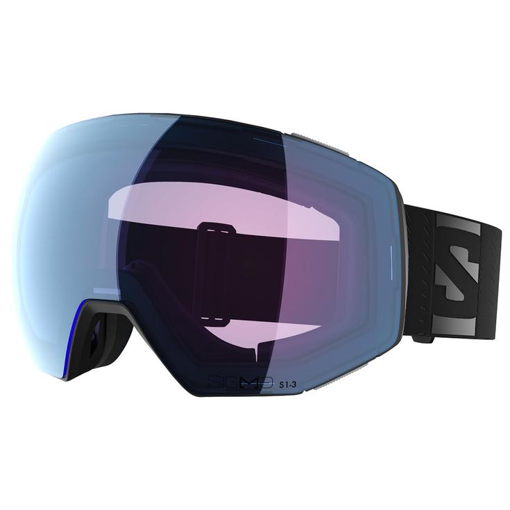 Salomon Masque de Ski Radium Prime Black Sigma Photo Sky Blue + Sigma Light Blue Présentation