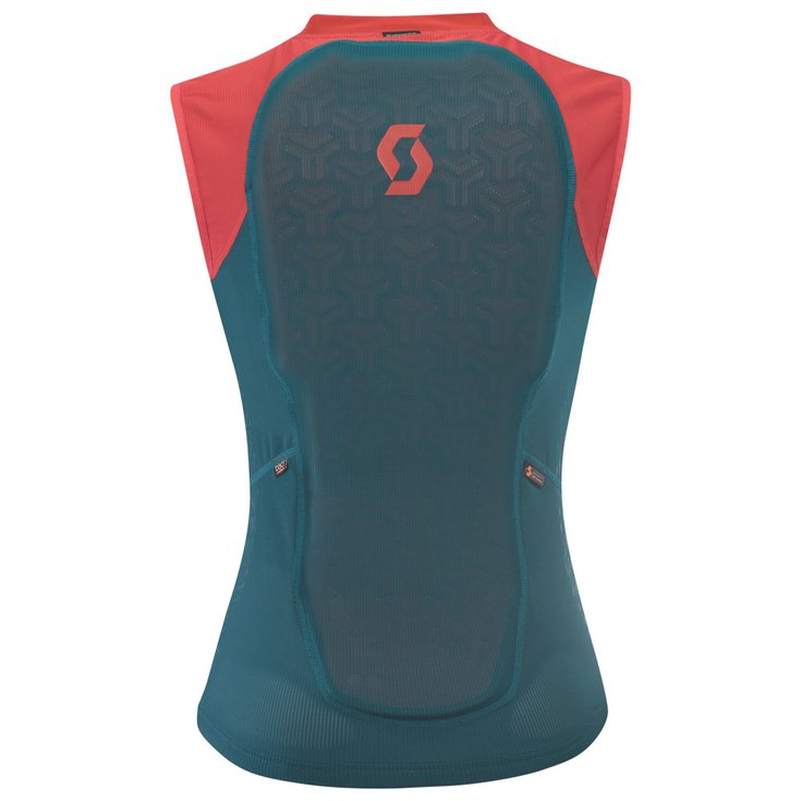 Scott Protección dorsal Light Vest Women's Actifit Plus Dragonfly Green Hibiscus Red Presentación