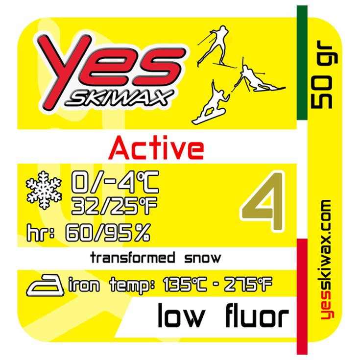 Yes Skiwax Nordic Glide wax Active 4 50gr Overview