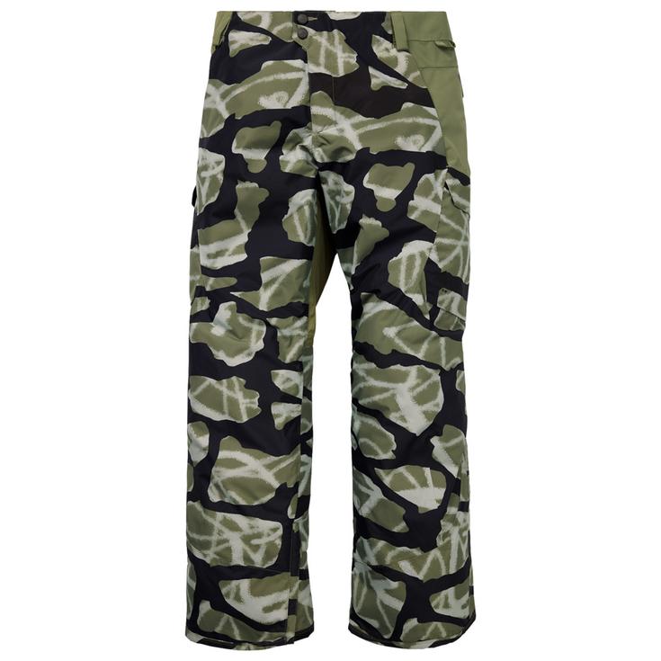 Burton Skibroeken Reserve 2L Insulated Pants Graffiti Camo Forest Moss Voorstelling