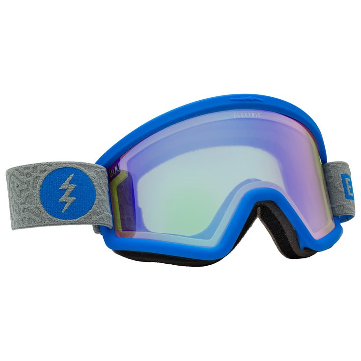Electric Maschera Hex Flood Blue Yellow Blue Chrome + Dark Grey Presentazione