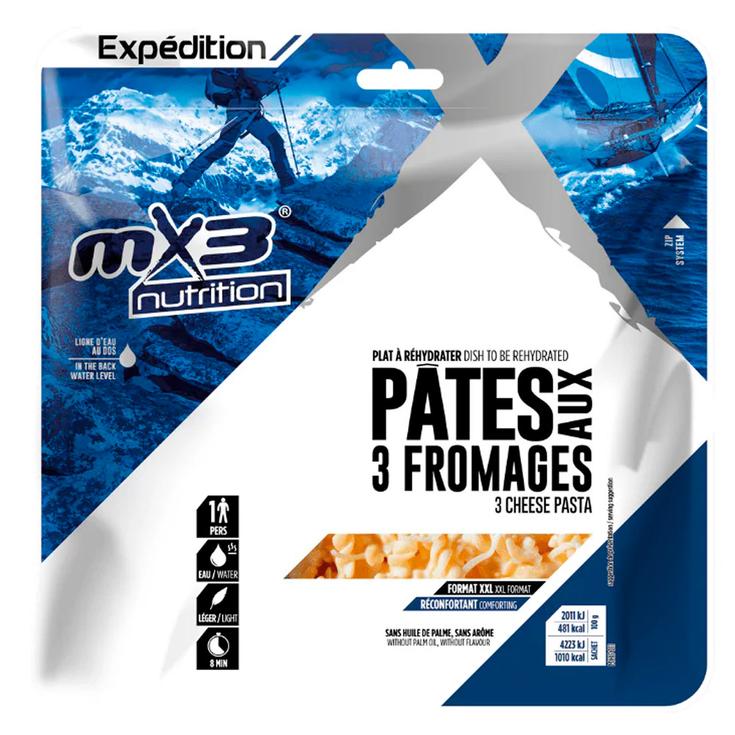 MX3 Nutrition Repas Lyophilisé Pâtes aux 3 fromages 210 g Présentation