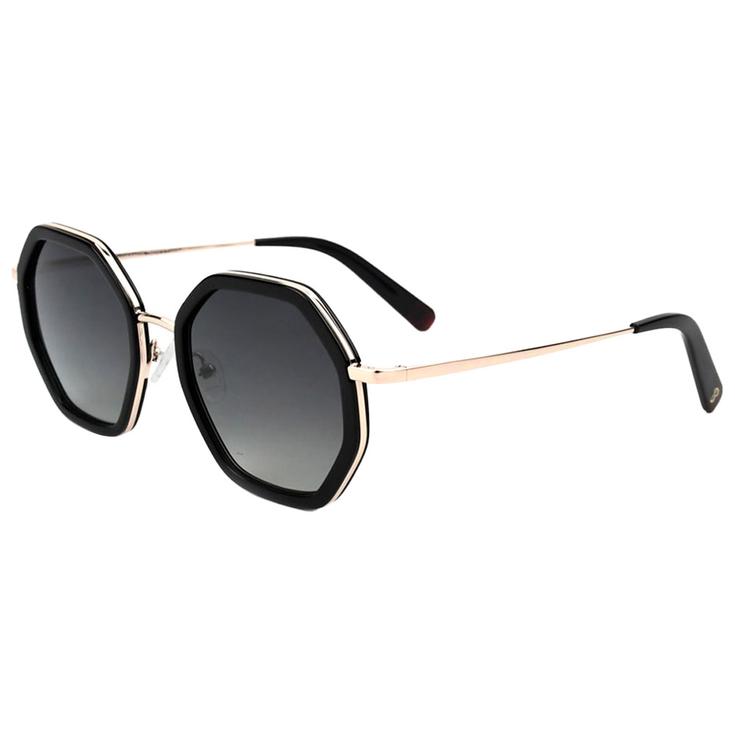 Binocle Eyewear Sonnenbrille Angela Shiny Gold Black Gradient Grey Polarized Präsentation