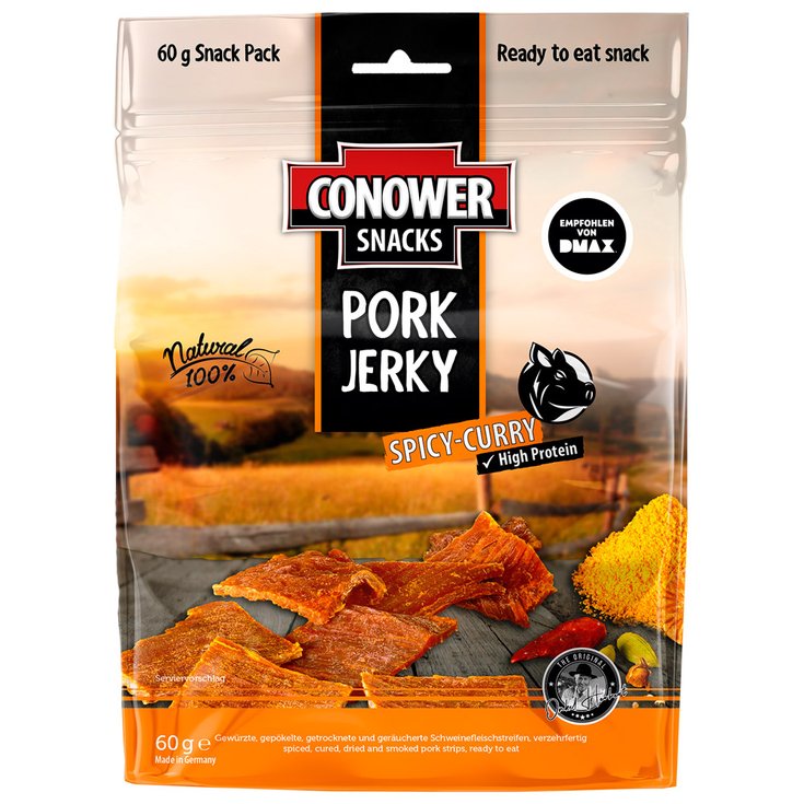 Conower Gevriesdroogde maaltijd Jerky 60g Pork Voorstelling