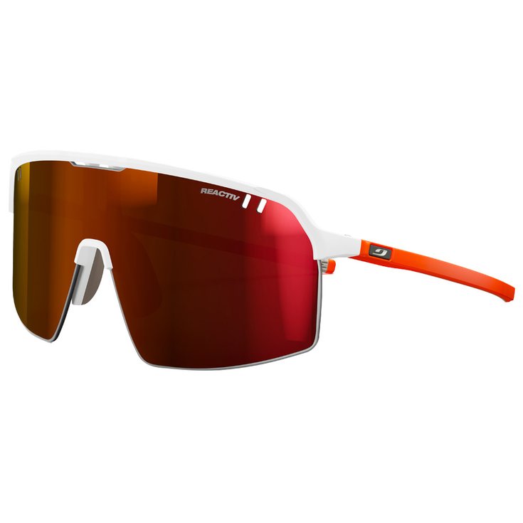 Julbo Sonnenbrille Intensity Mat Blanc Orange Fluo Reactiv 0-3 High Contrast Präsentation