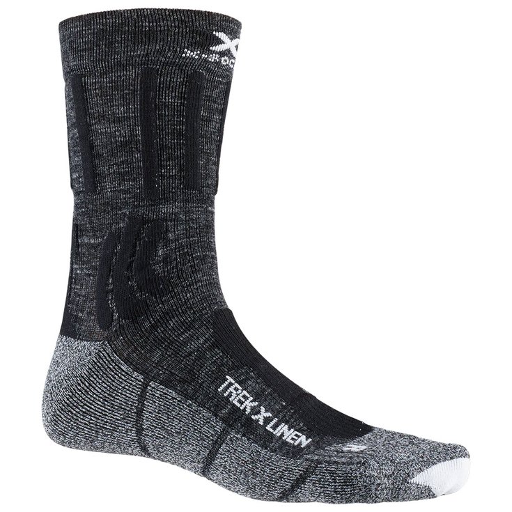 X Socks Sokken Trek X Linen Dolomite Grey Melange Opal Black Voorstelling