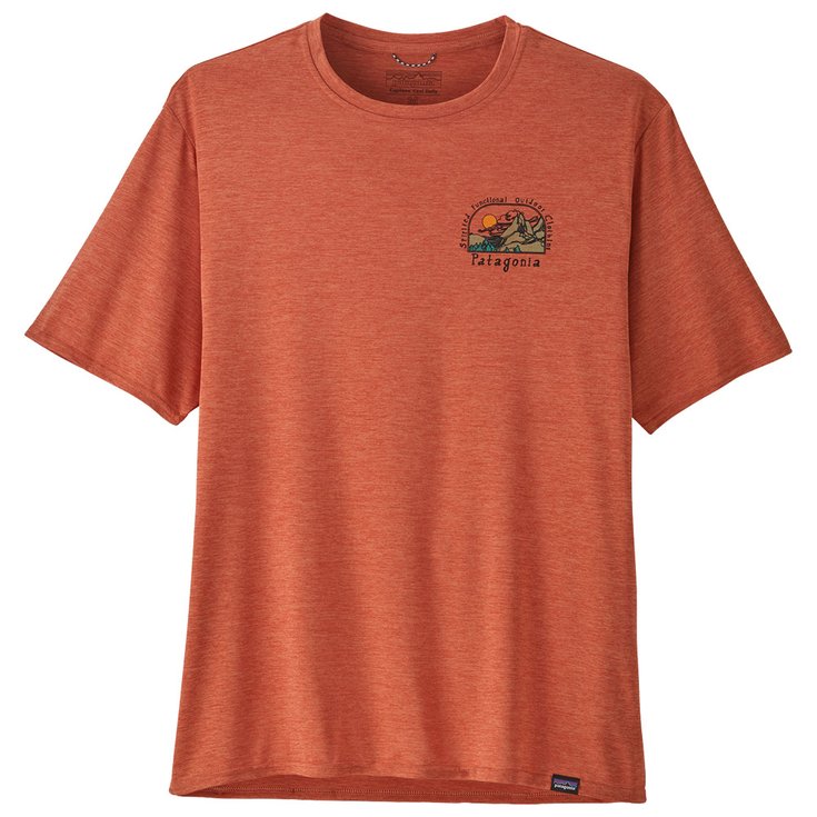 Patagonia Wandel T-shirt M's Cap Cool Daily Graphic Land Lost And Found Quartz Coral Voorstelling