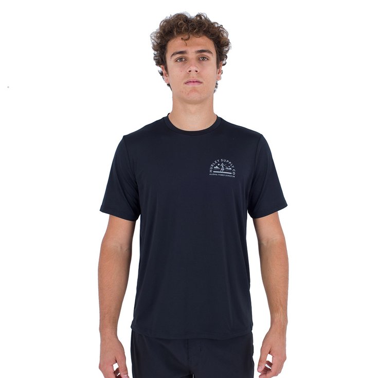 Hurley Camiseta Everyday Hybrid UPF 50+ SS Black Presentación