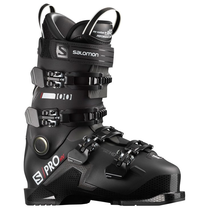 Salomon Chaussures de Ski S/pro Hv 100 Black Black Belluga Red Côté
