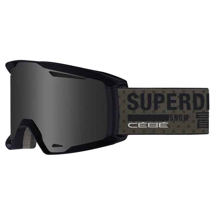 Cebe Masque de Ski Reference X Superdry Matt Dust Y Olive Grey Ultra Black Présentation