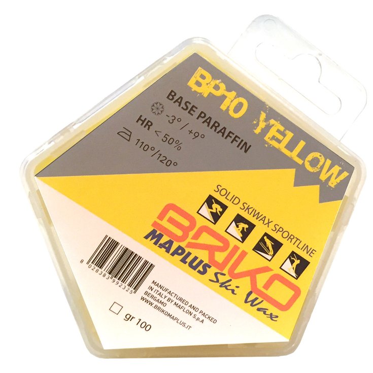 Briko Maplus Nordic Glide Wax BP10 Yellow 100g General View