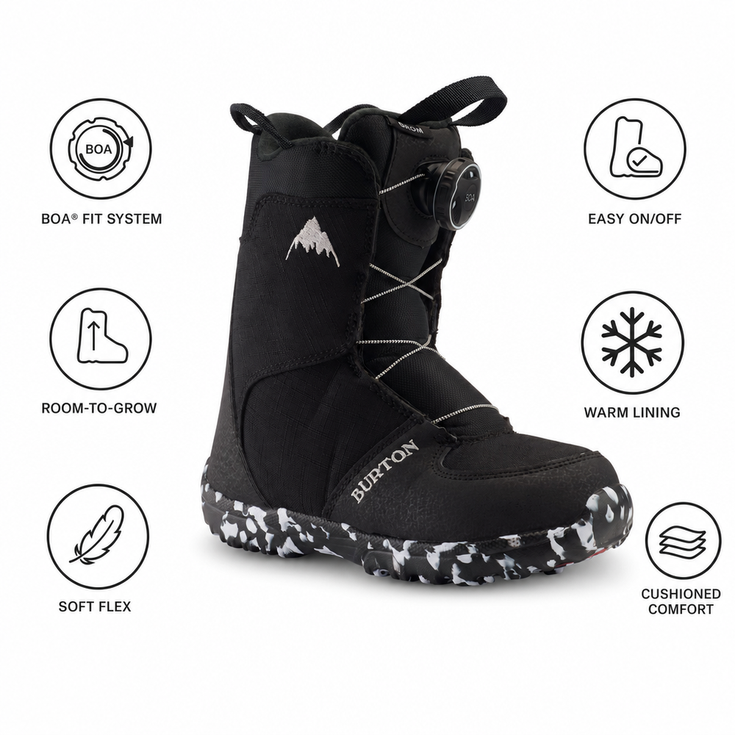 Burton Grom Boa Black 