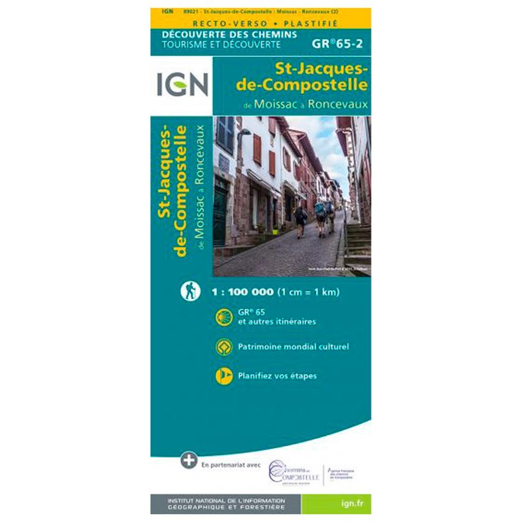 IGN Carte St Jacques De Compostelle De Moissac à Roncevaux Presentazione