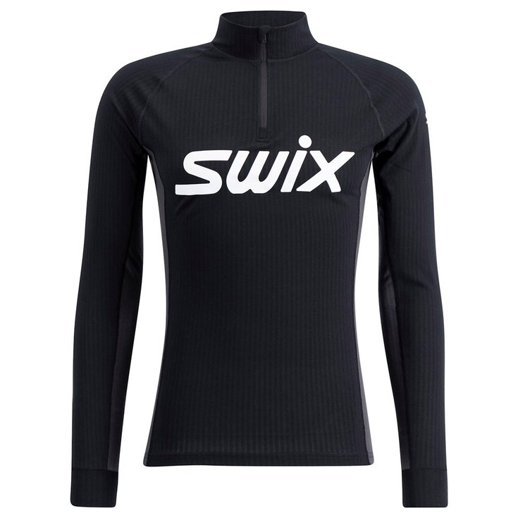 Swix Sous-vêtement technique Racex Classic Half Zip Black Phantom Présentation