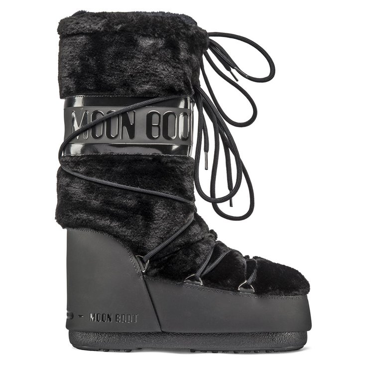 Moon Boot Chaussures après-ski Classic Faux Fur Black Voorstelling