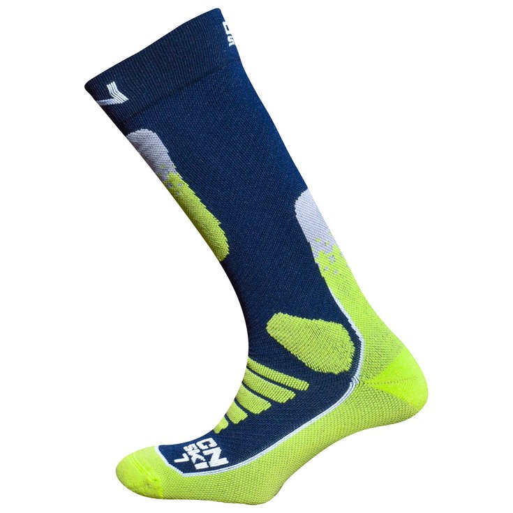 Curlynak Socks Ski Explore Gris Vert Fluo Overview