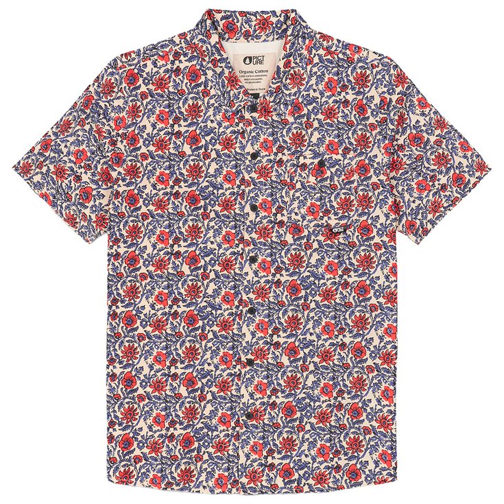 Picture Chemise Mataikona Short Sleeve Shirt Aster Print Présentation