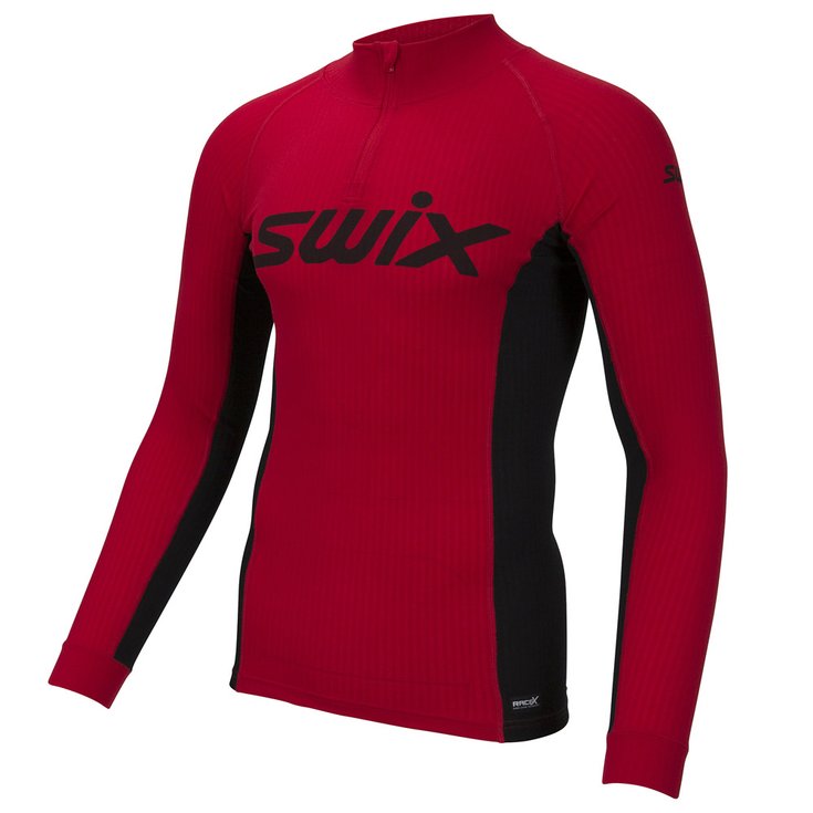 Swix Sous-vêtement techni. Nordique Racex Bodywear Halfzip Men Swix Red Présentation