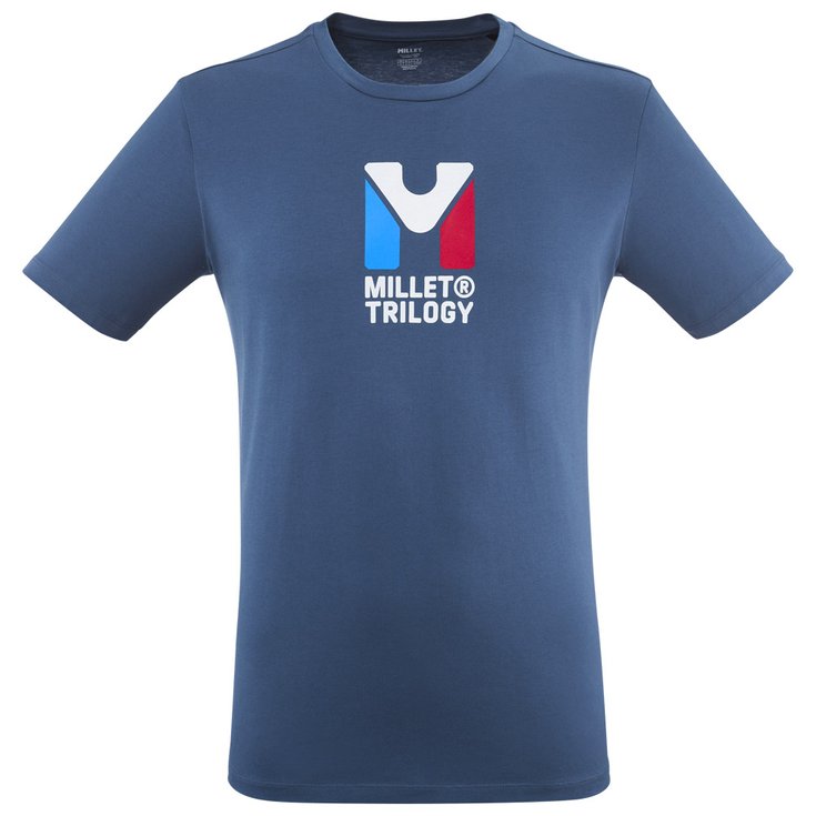 Millet T-Shirt zum Klettern Chamonix Trilogy Ts Ss Dark Denim Präsentation