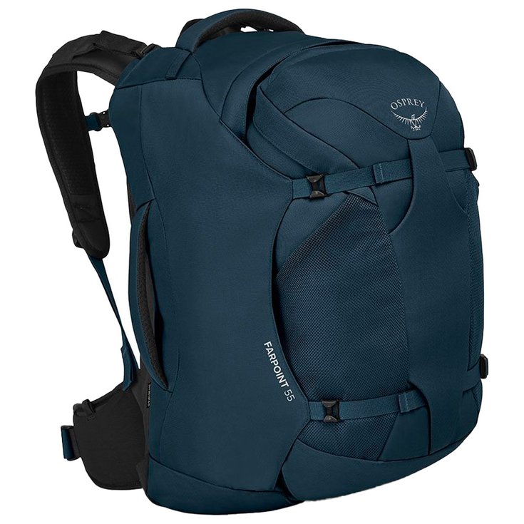Osprey Reiszakken Fairview 55 Night Jungle Blue Voorstelling