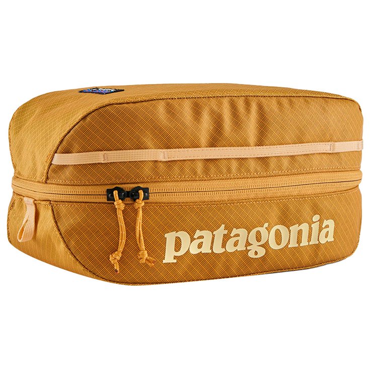 Patagonia Trousse de toilette Black Hole Cube 6L Pufferfish Gold Beeswax Tan Présentation