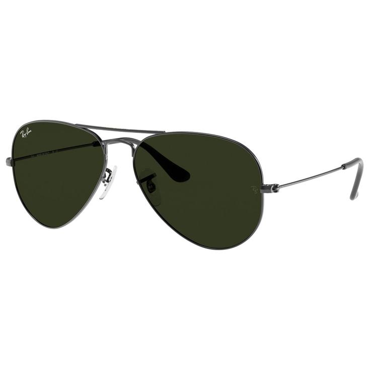 Ray Ban Lunettes de soleil RB3025 Aviator Polished Gunmetal Green G-15 Présentation